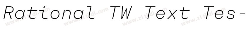 Rational TW Text Tes字体转换 Rational TW Text Tes字体转换